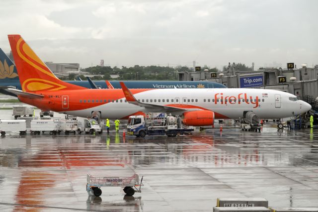 Boeing 737-800 (9M-MLI) - 27th May, 2025:  Flight FY 3620 from Penang parked at the gate at Bangkok's Suvarnabhumi International Aiport.