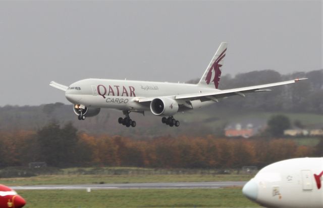 Boeing 777-200 (A7-BFG) - qatar cargo b777-fdz a7-bfg landing at shannon 2/11/20.