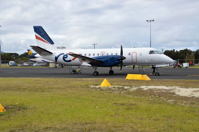 Saab 340 (VH-ZRY) - REX saab at Flinders Island, Mar 2021