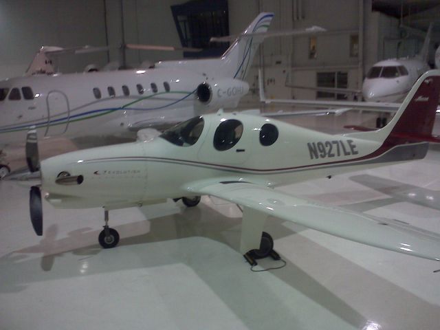 Lancair Evolution (N927LE) - Beautiful Lancair Evolution that stopped for fuel in Montreal on their way to MAKS air show in Russia back in 2011 