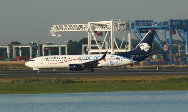 Boeing 737-800 (XA-AML) - New sticker showing support from 1,000,000 fans.