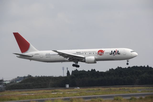 BOEING 767-300 (JA602J) - Landing at NRT Airport Runway 16L on 2011/10/10 Japan Endless Discovery Title