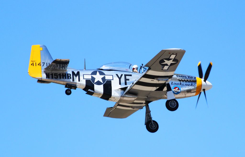 North American P-51 Mustang (N151HR) - Approaching RWY 8 at BQN