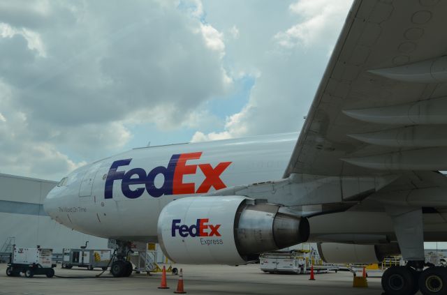 Airbus A330-300 (N740FD) - Taken from the hold short line of 19R at KTPA. Was heading to KMSP.