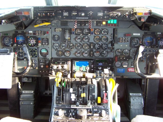 Douglas DC-9-10 (N191US) - cockpit of this 66 model dc-9-10 painted up in a beautiful corporate looking paint.. check other photos of mine to see paint.