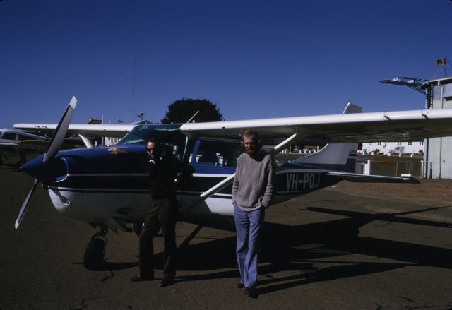 Cessna 206 Stationair (VH-PQJ) - Aircraft owned by School of Physics Sydney University. At Parkes NSW testing range of radio telemetry tracking equipment. Observe four antennas on leading edge of the wings. From about 1974.