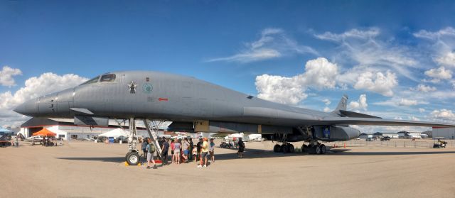 Rockwell Lancer — - This is a stitched panorama of a B-1B Lancer taken at the Vectren Dayton Airshow on June 24th, 2017. 