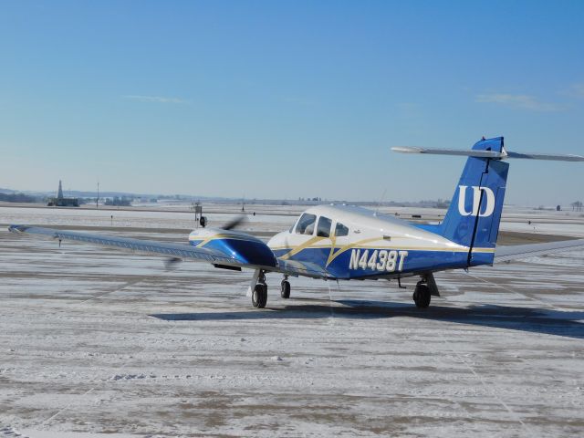 Piper PA-44 Seminole (N4438T) - A clear day in January meant a busy day of flying for University of Dubuque Aviation students.  In this case, a nearly empty ramp was a good thing!!!  N4438T returns to the ramp after a flight on this beautifully clear morning.  