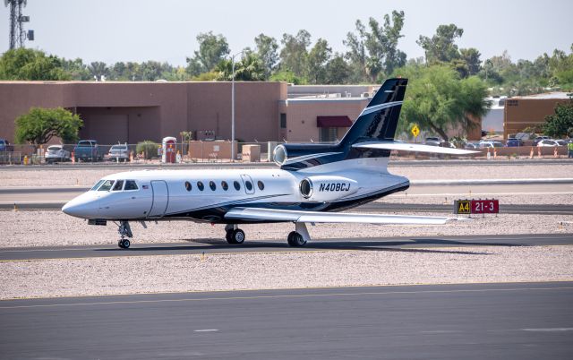 Dassault Falcon 50 (N408CJ) - Nice Falcon 50 at KSDL.