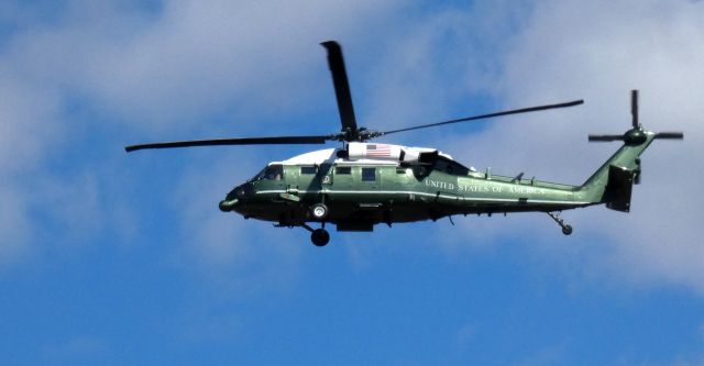 Sikorsky S-70 (16-3265) - On short final is this Sikorsky VH-60N "Whitehawk" helicopter supporting the president of the United States "Marine One" arrival in March of 2023.