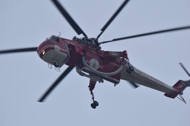 I-CFAG — - 12/13/2021: Vigili Del Fuoco Erickson S-64F Skycrane transiting through Houston.