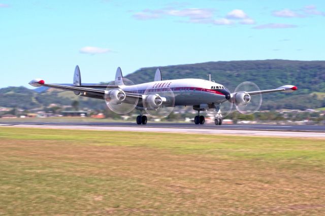 VH-EAG — - HARS Connie testing the new runway at Shellharbour airport 11 May 2020. This is one of the last Super Constellations still flying in the world.