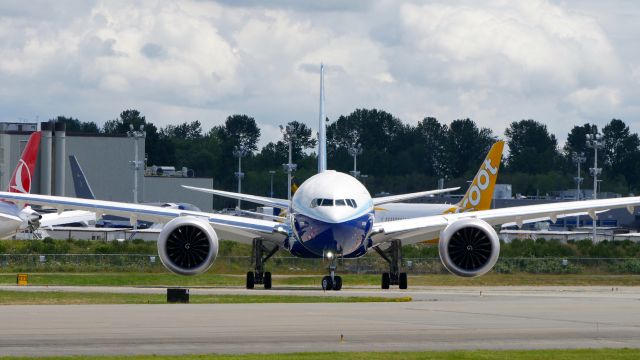 BOEING 777-9 (N779XW) - BOE001 did it's first taxi / brake tests on 6.20.19. at Paine Field. (B777-9X / ln 1567 / cn 64240).