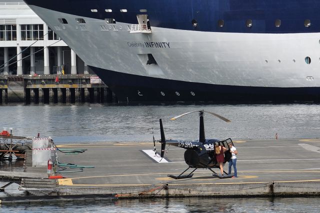 Robinson R-44 (C-FSHA) - SKY Helicopters R-44II at Vancouver Harbour heliport.