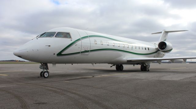 Canadair Regional Jet CRJ-100 (N719AV) - An Avmax Group Bombardier CRJ-100ER on the ramp under mostly cloudy skies at Northwest Alabama Regional Airport, Muscle Shoals, AL - December 12, 2022.