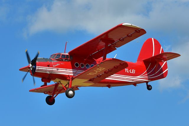 Antonov An-2 (YL-LEI) - Antonov An-2TP from "Antonov Club Avianna ANC", built 1978,  during CAF Swiss Wing Warbird Fly-Inn 2017 (08-05-2017)