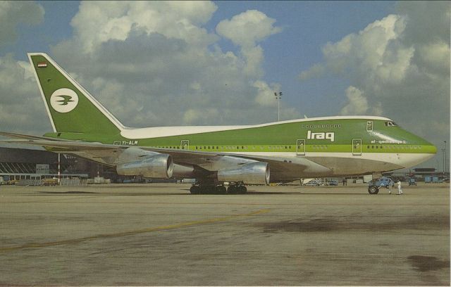 BOEING 747SP (YI-ALM) - scanned from postcardbr /Iraqi airways