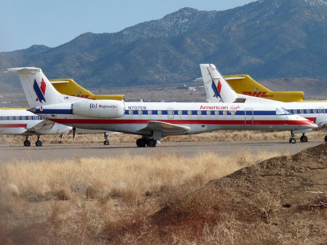 Embraer ERJ-135 (N707EB) - In storage at Kingman Airport, AZ.