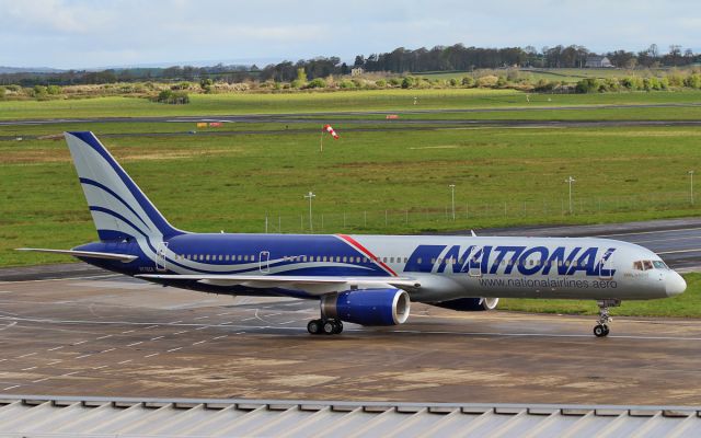 Boeing 757-200 (N176CA) - national b757-2 n176ca taxiing onto stand at shannon 25/4/16.