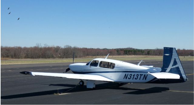 Mooney M-20 Turbo (N313TN) - Catching some tarmac time is this 2006 Mooney M-20TN in the Spring of 2021.