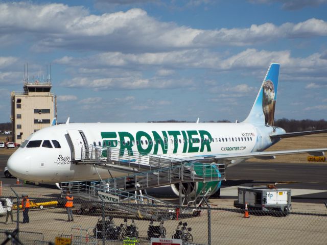 Airbus A320neo (N336FR) - outside the "terminal"