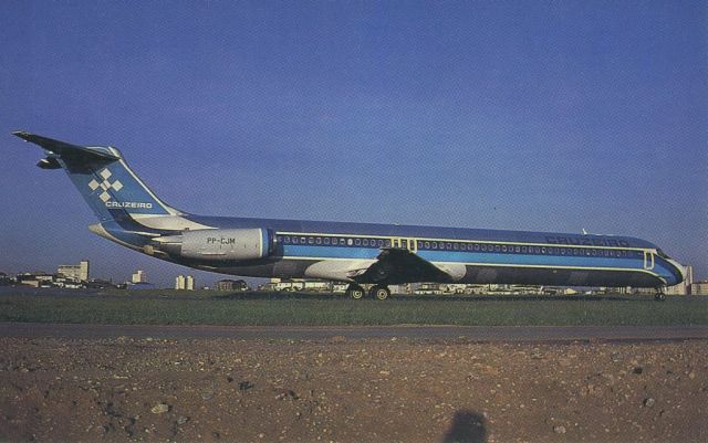 McDonnell Douglas MD-80 (PP-CJM) - scanned from postcardbr /cruzeiro