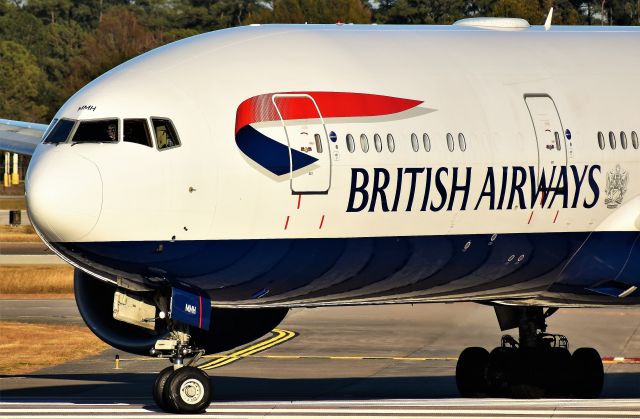 Boeing 777-200 (G-YMMH) - British Airways 777 departing Bush Intercontinental.