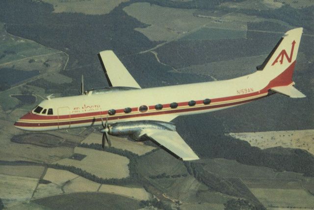 Grumman Gulfstream 1 (N159AN) - scanned from postcardbr /Air North