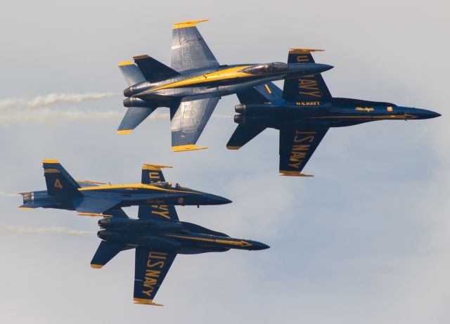 McDonnell Douglas FA-18 Hornet — - US Navy Blue Angels at 2018 Wings Over Houston Airshow.