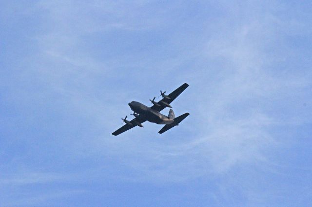 Lockheed C-130 Hercules — - This C130, (or close variant), was photographed at approx. 1930hrsEDT on 26-May-2015.  Since it was low enough to photograph it was probably on its way to KTEB or KEWR.