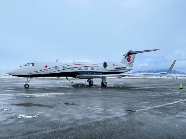 Gulfstream Aerospace Gulfstream IV (N400JZ) - Gulfstream GIV AT KBZN FEB. 2022