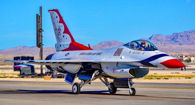 Lockheed F-16 Fighting Falcon — - 1 Lt. Col. Jason Heard Commander / Leader - Aviation Nation 2017br /Las Vegas - Nellis AFB (LSV / KLSV)br /USA - Nevada, November 11, 2017br /Photo: TDelCoro