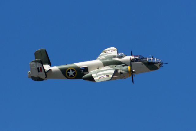 North American TB-25 Mitchell — - This B-25 makes a low pass over the 2011 TICO Warbird Airshow. Like my photos? Follow me on Twitter: @nsandin88