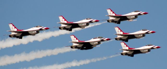 Lockheed F-16 Fighting Falcon — - This is my FAVORITE pic from the flyover!  Also because it's another milestone pic.  This is my 30,000th pic taken with my digital camera. Quite the special occasion to mark this pic.  This is also the first time I've seen the Thunderbirds flying myself since I was a kid at Kelly AFB in San Antonio.br /br /After finishing their flyover of Austin, TX, the USAF Thunderbirds fly over the towns Buda, Kyle and San Marcos as part of the America Strong operation saluting our front-line workers helping the fight against COVID-19. Here they're passing by me in San Marcos, TX 