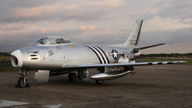 EGSU — - Golden Apple Operations Limited F-86 Sabre at Duxfords Autumn Airshow 2012