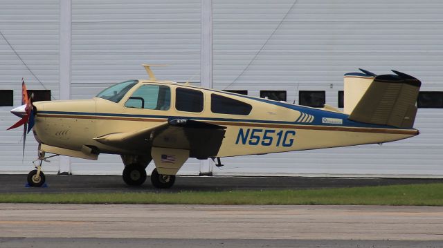 Beechcraft 35 Bonanza (N551G) - Parked at Orange County Airport, 28 August 2021.