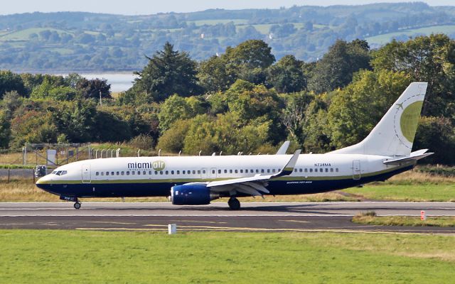 Boeing 737-800 (N738MA) - mami air b737-8 n738ma landing at shannon 25/8/18.