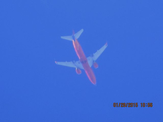 BOEING 737-300 (N649SW) - Southwest Airlines flight 2504 from STL to OKC over Southeastern Kansas at 34,000 feet.