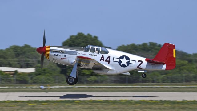 North American P-51 Mustang (N61429) - Departing for a flight demo at AirVenture 2023