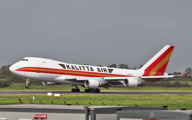 Boeing 747-400 (N403KZ) - kalitta air b747-481f n403kz dep shannon 1/10/17.