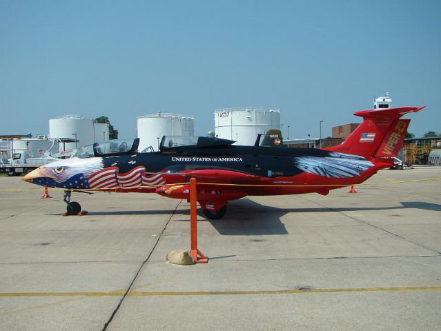 Aero L-29 Delfin (N129DH) - Copyright Jim Firman. Taken at the Cherry Point MCAS Air Show 2008. See additional N129DH photo for view of completely different right side of the aircraft.