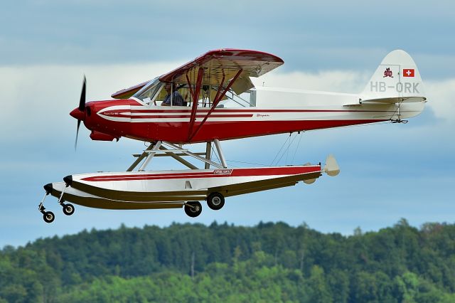 Piper L-21 Super Cub (HB-ORK) - Piper PA-18 150 Super Cub (08-05-2017)  This aircraft was the workhorse of the legendary Otto "Ty" Rufer, a well known glacier pilot from Berne.