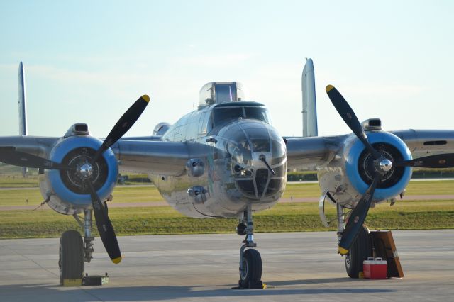 North American TB-25 Mitchell (N125AZ) - N125AZ B-25J sitting on the tarmac in KFSD - 6-21-2012