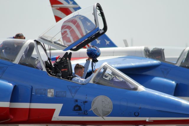 DASSAULT-BREGUET/DORNIER Alpha Jet (F-TETF) - Commandant Christophe Dubois - Patrouille de France lead pilot (No. 1) - 04/15/17 