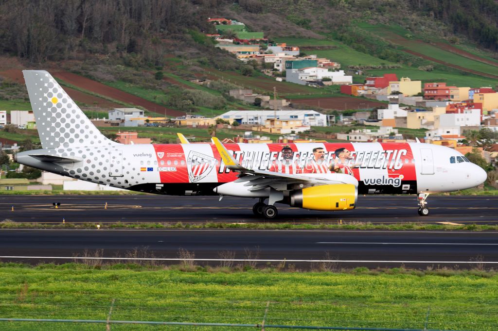 Airbus A320 (EC-LUO) - Vueling has renewed its sponsorship agreement with Athletic Club de Bilbao, extending their partnership until June 2027. This extension solidifies a relationship that began in 2018, marking nearly a decade of mutual support.br /br /As a standout feature of this renewed agreement, Vueling has unveiled a custom airplane adorned with the iconic red and white colors and emblems of Athletic Club. This gesture symbolizes the airline's commitment to the Basque club and enhances the visibility of their collaboration, both on the ground and in the air. The customized airplane serves as a mobile ambassador for Athletic Club, celebrating its legacy and pride.