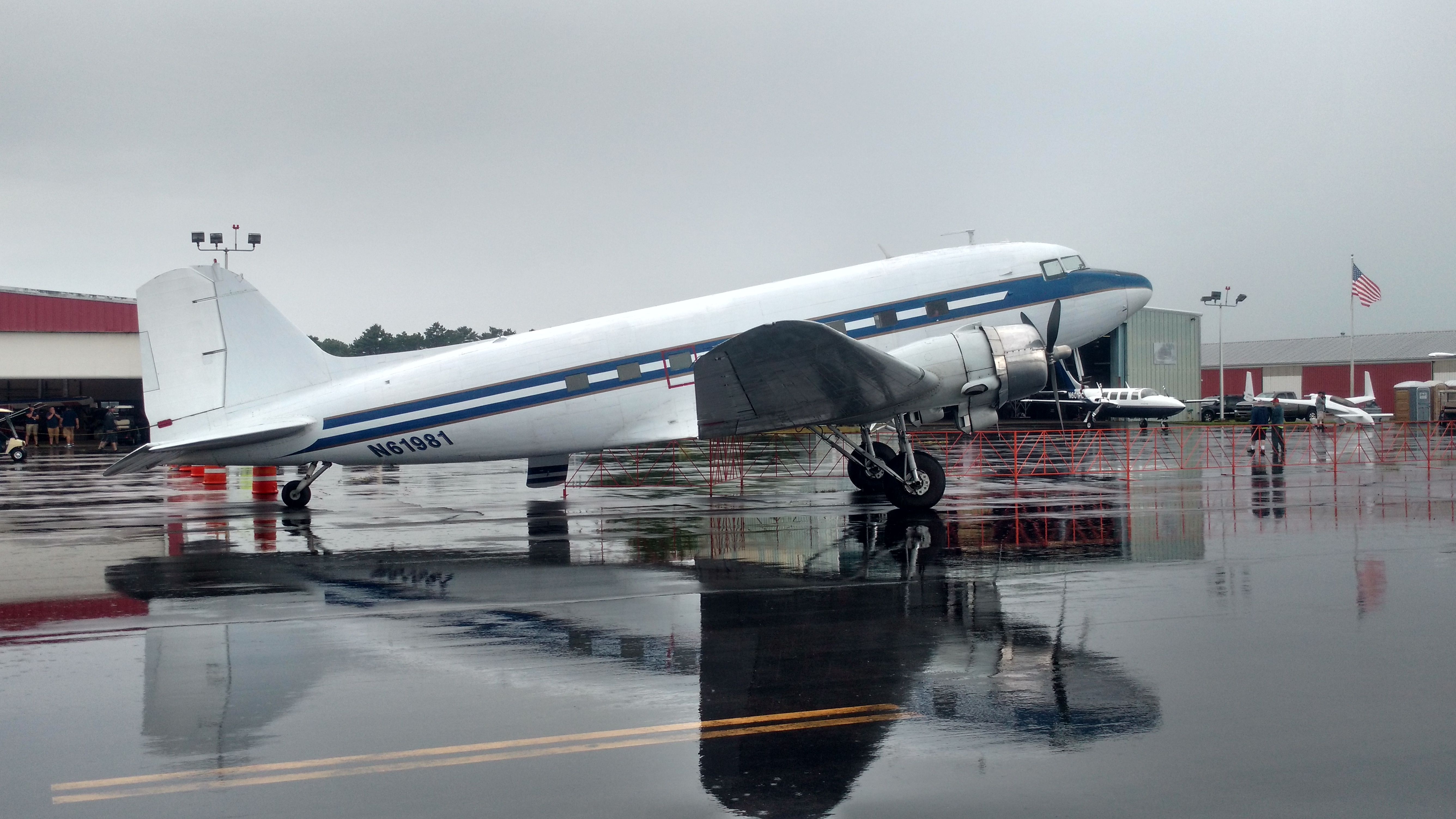 Douglas DC-3 (N61981) - Apart of the static display at the Plymouth Airport Airshow 2018