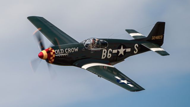 North American P-51 Mustang (N551E) - N551E "Old Crow" P-51B at 2023 Thunder Over Michigan at Willow Run Airport