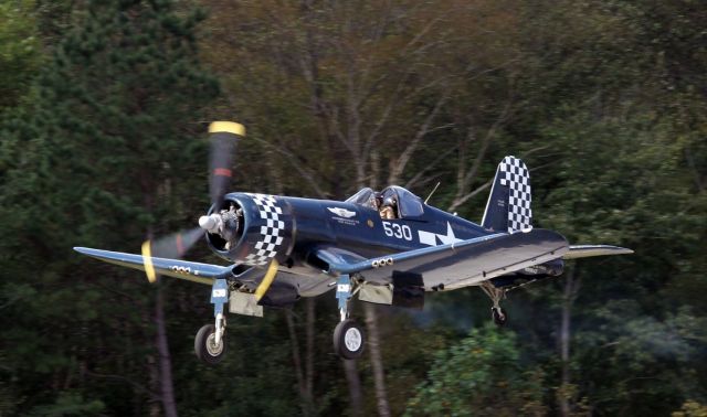 N9964Z — - The CAF's Dixie Wing's Corsair takes off on runway 13 at Falcon Field-Peachtree City, Ga. 