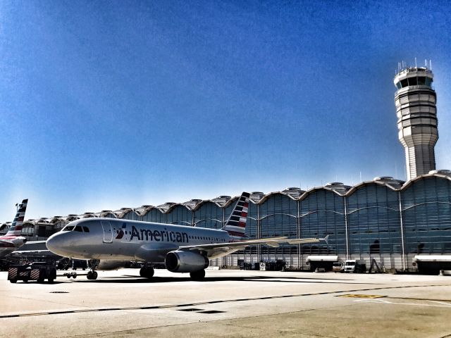 Airbus A319 (N808AW) - Push Back -Spot 5- Gate 23 DCA - Ground Operations .