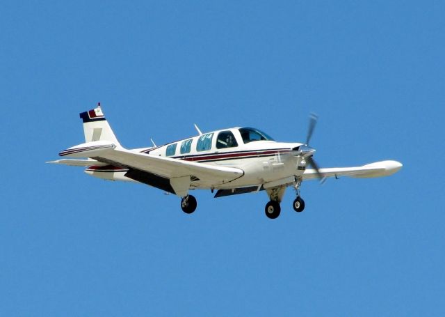 Beechcraft Bonanza (36) (N360NE) - Landing at Shreveports Downtown Airport.